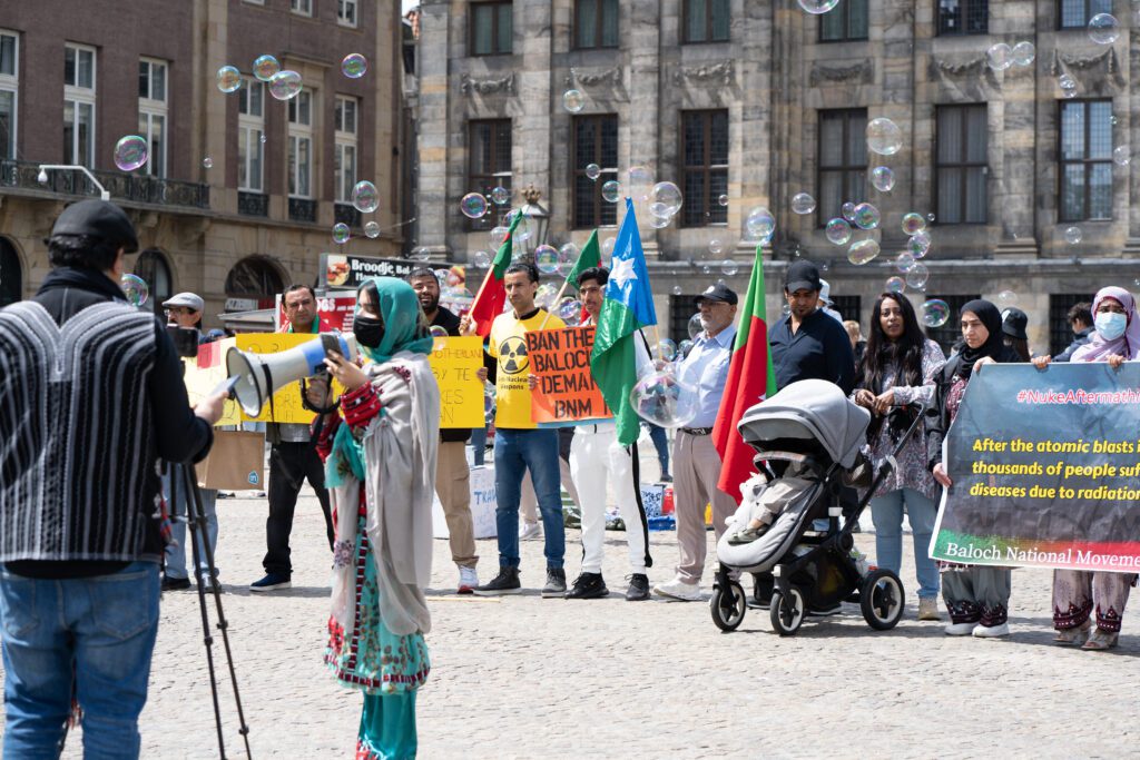 BNM Netherlands Protests Against Pakistan’s Nuclear Weapons Tests in Balochistan