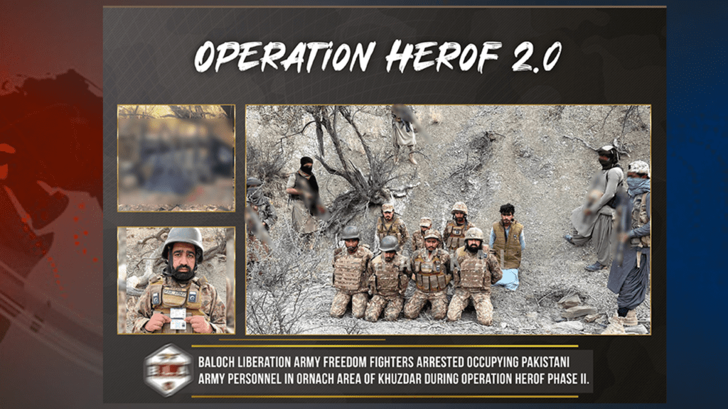 BLA Announces Custody of Seven Pakistani Soldiers, Sets One-Week Deadline for Prisoner Exchange