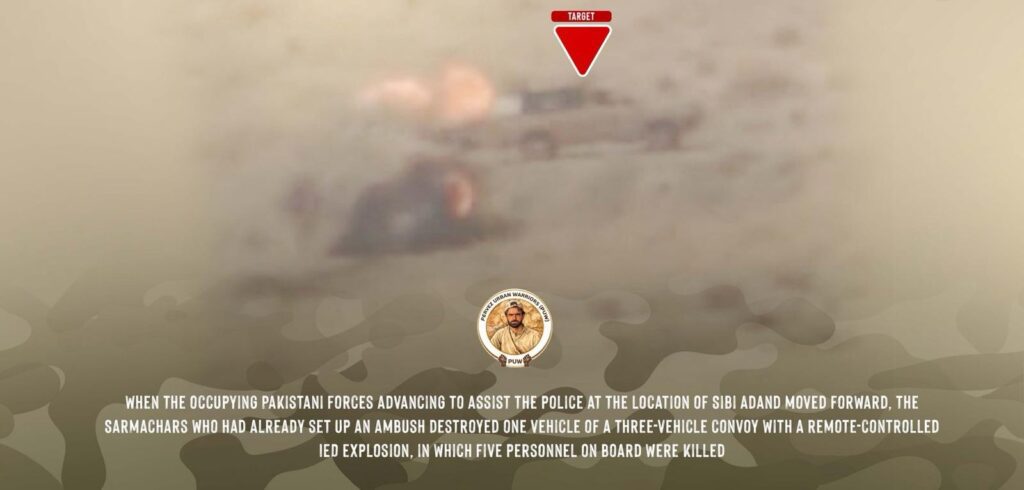 BRG’s Parvez Urban Warriors Claim 37 Security Personnel Killed, 19 Operations Conducted Across Balochistan and Sindh