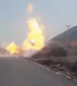 Gas pippeline destroyed