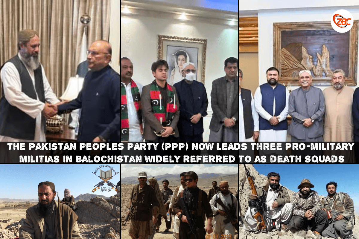 The Pakistan Peoples Party now leads three pro-military militias of Sarfraz Bugti's Aman Force, Raisani's Balochistan Muthaida Mahaz, and Shafiq Mengal's Baloch Musallah Difaee Tanzeem in Balochistan widely referred to as death squads.