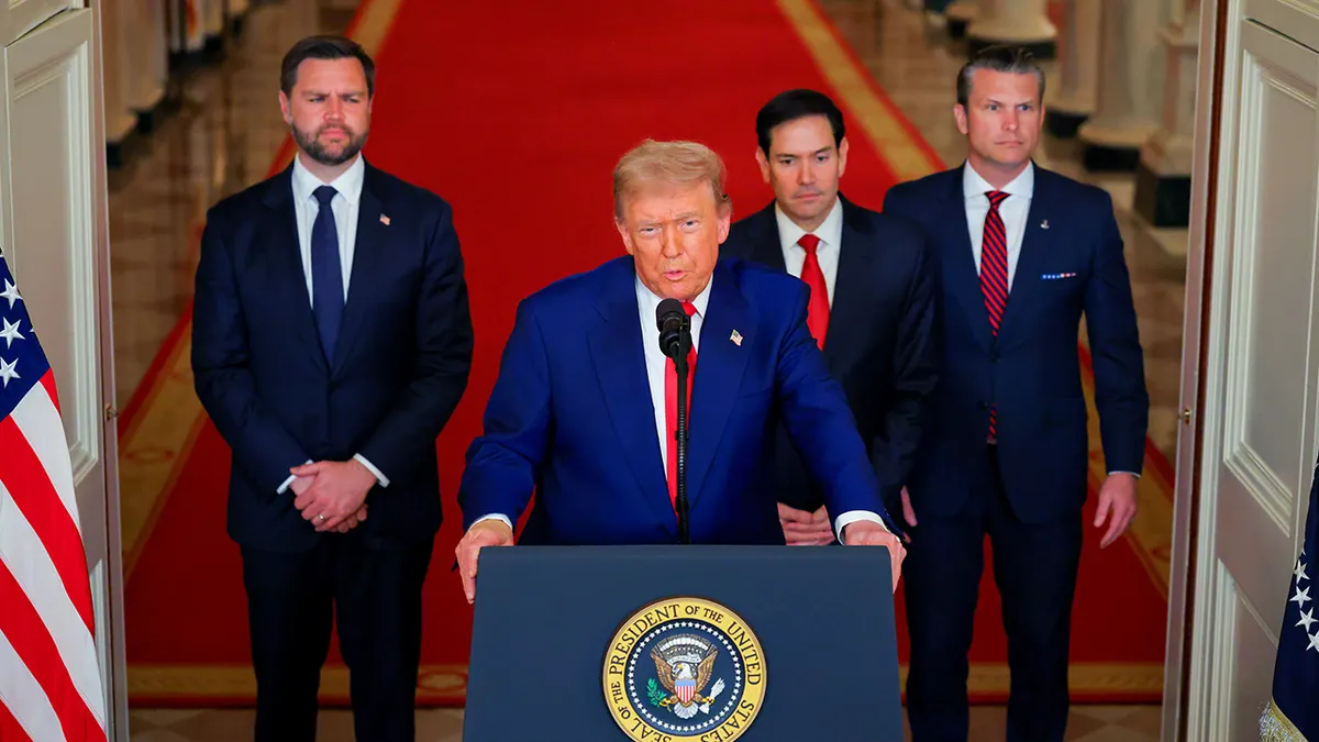 president trump delivers address to nation on iran military operation