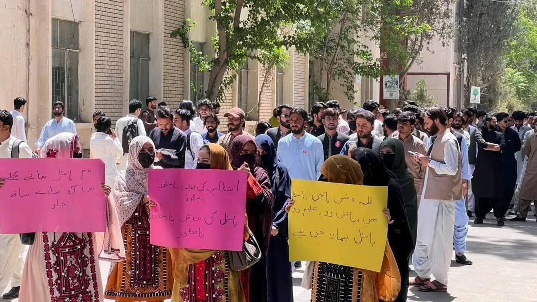 Student Alliance Holds Protest at University of Balochistan Over Hostel Closure