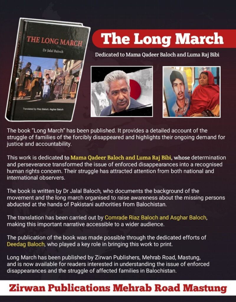 Dr. Jalal Baloch’s Book ‘Long March’ Published