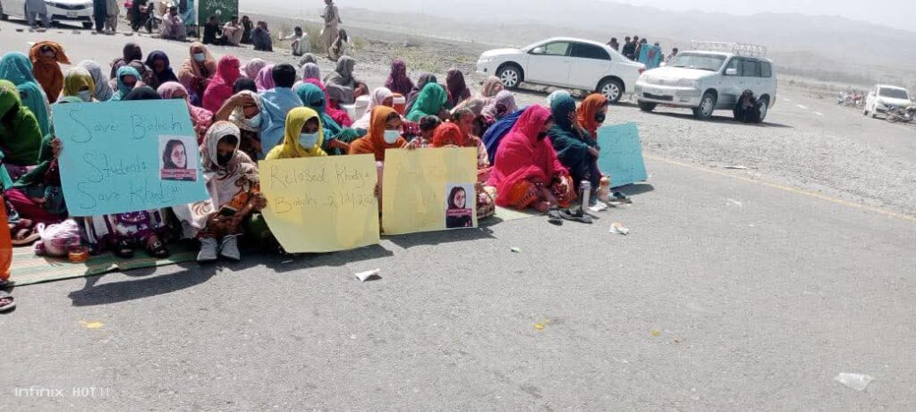 Protests Erupt in Hironk as Family Blocks CPEC Road Over Disappearance of Nursing Student Khadija Baloch
