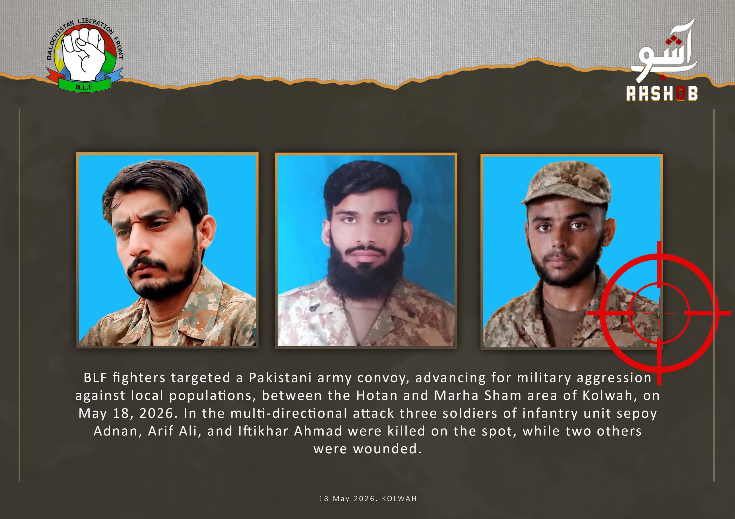 BLF fighters killed in Kolwah three soliders