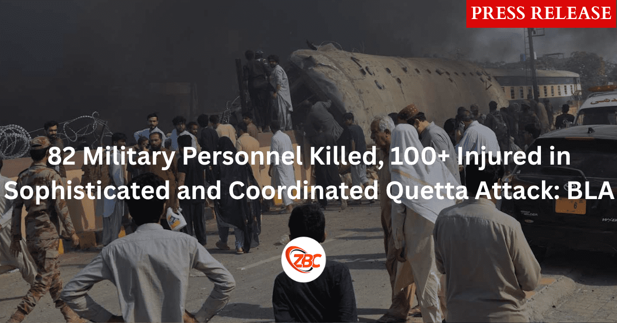 82 Military Personnel Killed, 100+ Injured in Sophisticated and Coordinated Quetta Attack, Says BLA