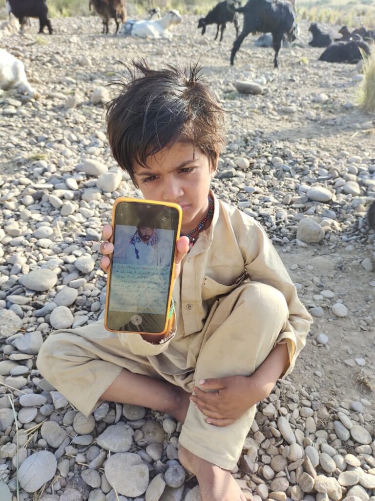 Years of Silence: Child of FC-Detained Baloch Man Still Waiting for Father’s Return