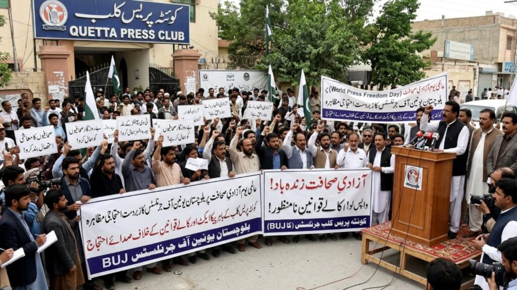 Journalists Take to Streets on Press Freedom Day, Slam PECA as Attack on Free Media