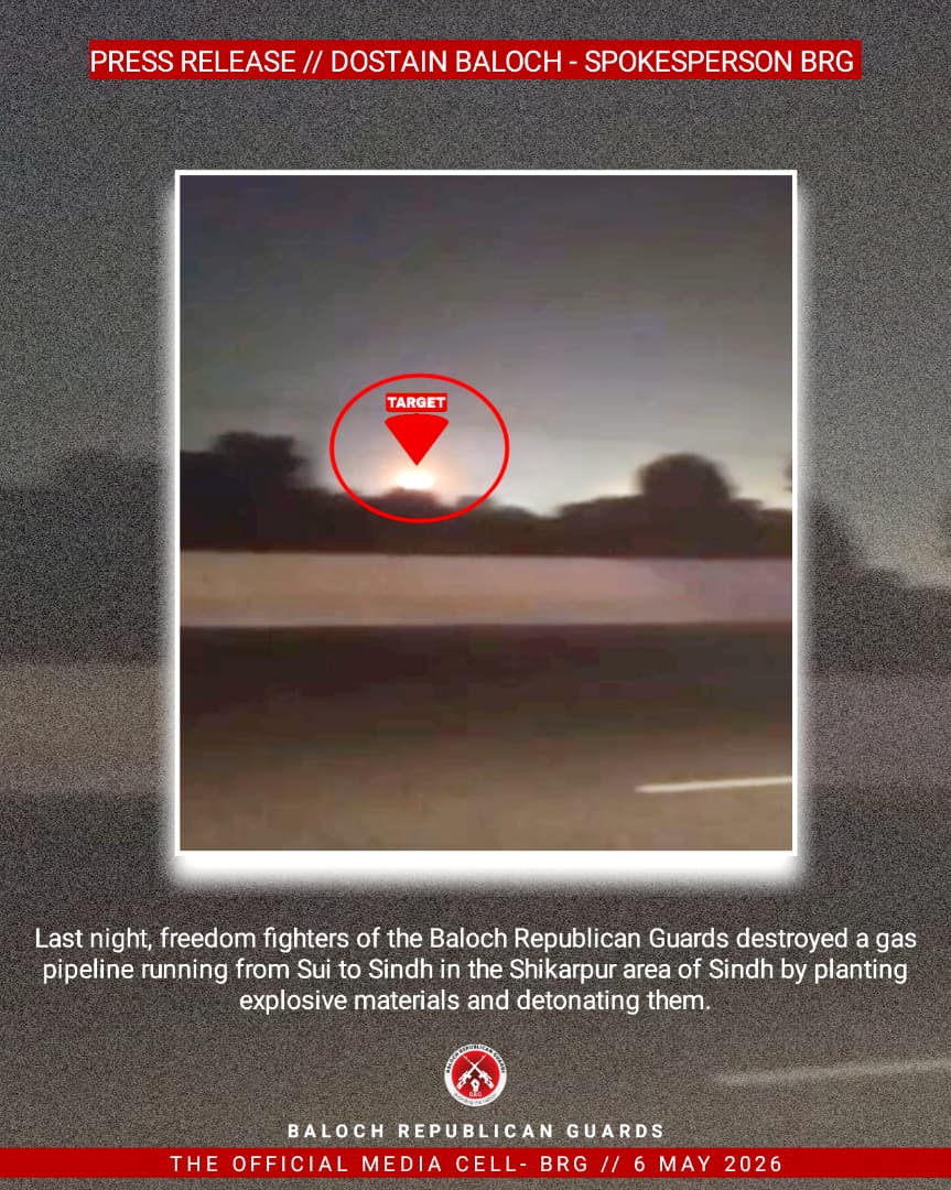 BRG destroyed Gas pipline