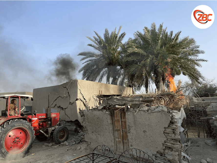 Pakistani Forces Demolish, Set Fire to Homes in Kech Amid Military Operation