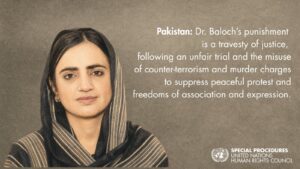 BYC Hails UN Experts’ Rebuke of “Grave Injustice” in Life Sentences of Dr. Mahrang Baloch and Sibghatullah Shahji
