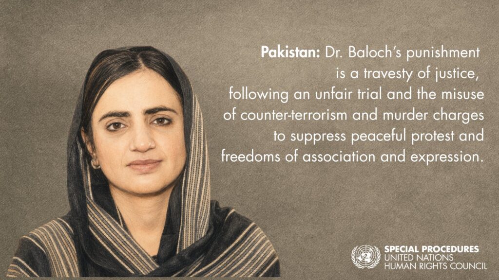 Dr Mahrang Baloch Specail procedure of UN