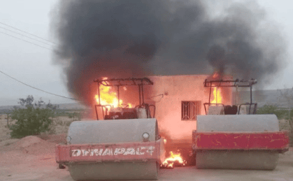Armed Attack on Construction Machinery in Duki and Truck Set Ablaze in Noshki