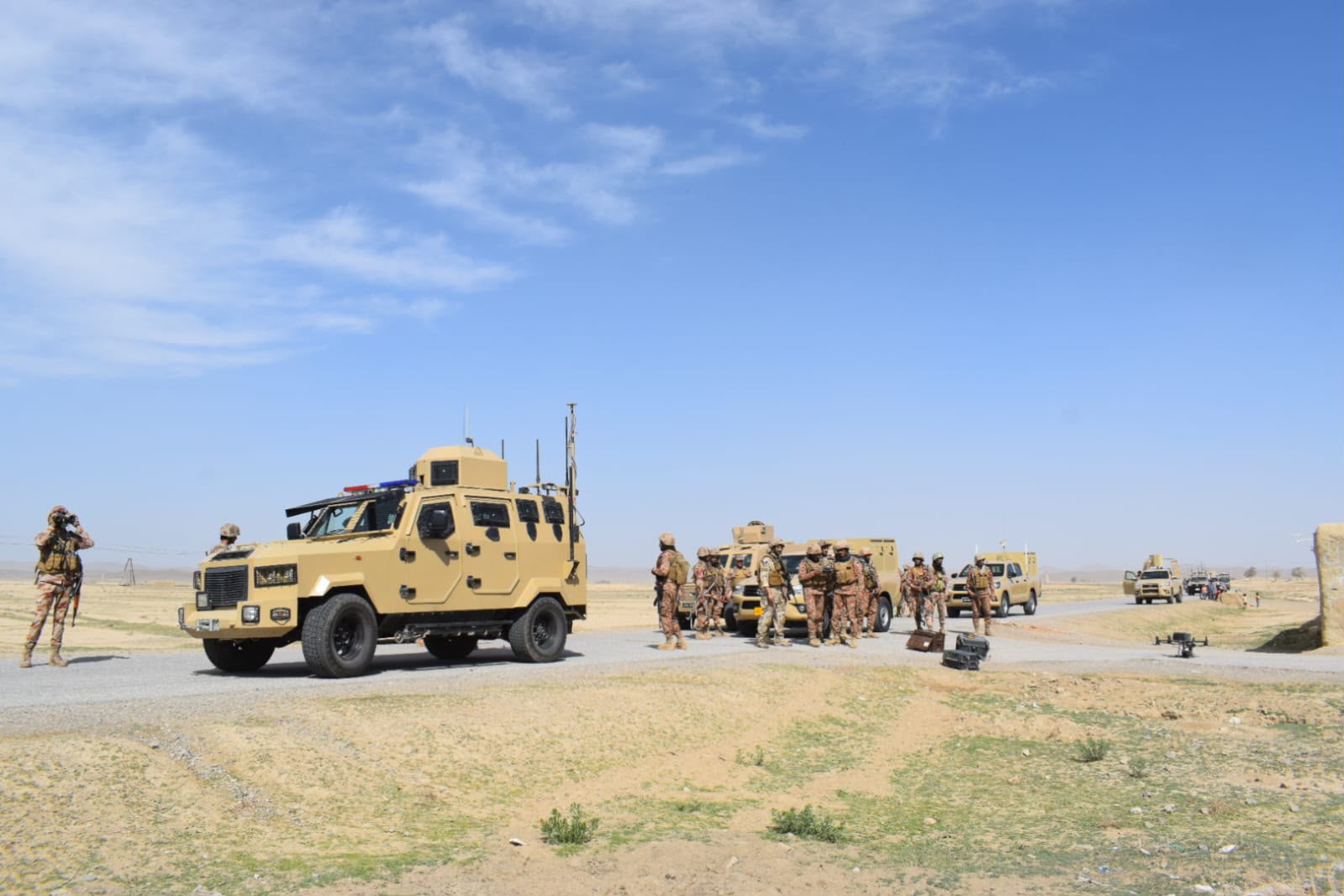 army convoy in Road